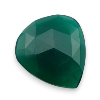 Onyks zielony kaboszon fasetowany 23x21 mm nr 92