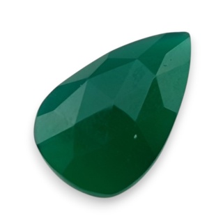 Onyks zielony kaboszon fasetowany 24x15 mm nr 89