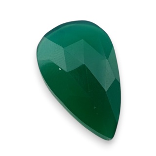 Onyks zielony kaboszon fasetowany 24x15 mm nr 89