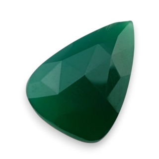 Onyks zielony kaboszon fasetowany 24x17 mm nr 91