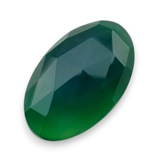 Onyks zielony kaboszon fasetowany 25x16 mm nr 79