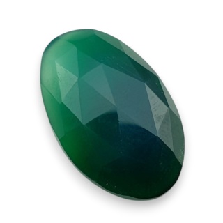 Onyks zielony kaboszon fasetowany 25x16 mm nr 79