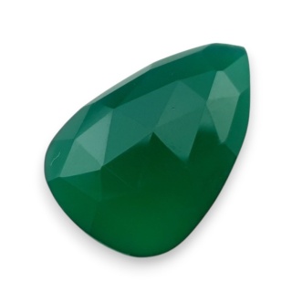 Onyks zielony kaboszon fasetowany 25x17 mm nr 62
