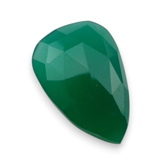 Onyks zielony kaboszon fasetowany 25x17 mm nr 62
