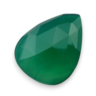 Onyks zielony kaboszon fasetowany 25x19 mm nr 82