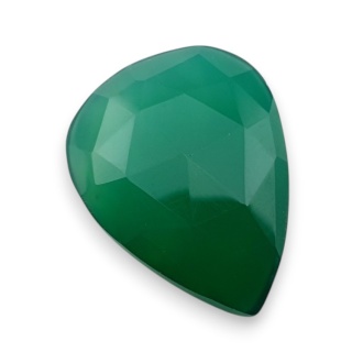 Onyks zielony kaboszon fasetowany 25x19 mm nr 82