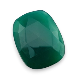 Onyks zielony kaboszon fasetowany 25x19 mm nr 83