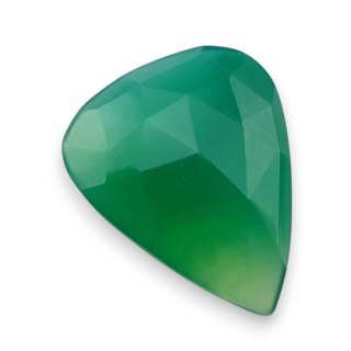 Onyks zielony kaboszon fasetowany 25x21 mm nr 54