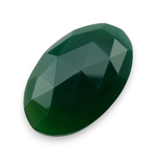 Onyks zielony kaboszon fasetowany 26x16 mm nr 78