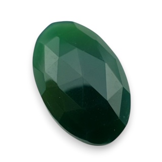 Onyks zielony kaboszon fasetowany 26x16 mm nr 78