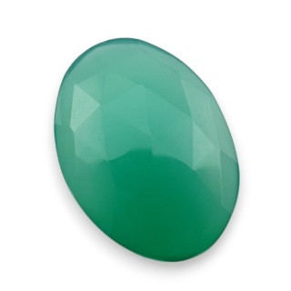 Onyks zielony kaboszon fasetowany 26x18 mm nr 56