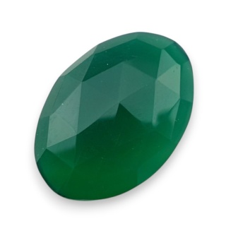 Onyks zielony kaboszon fasetowany 26x18 mm nr 81