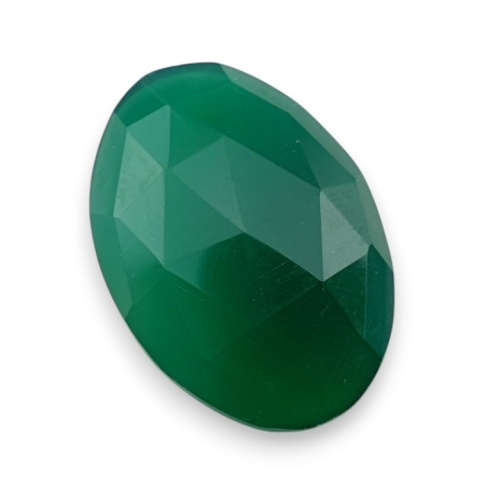 Onyks zielony kaboszon fasetowany 26x18 mm nr 81 Onyks zielony kaboszon fasetowany 26x18 mm nr 81