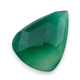 Onyks zielony kaboszon fasetowany 26x19 mm nr 77
