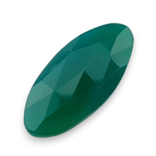 Onyks zielony kaboszon fasetowany 27x13 mm nr 60