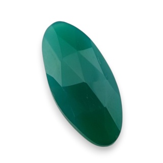 Onyks zielony kaboszon fasetowany 27x13 mm nr 60