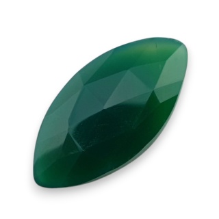 Onyks zielony kaboszon fasetowany 27x14 mm nr 73