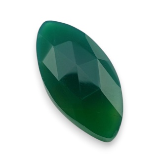 Onyks zielony kaboszon fasetowany 27x14 mm nr 73