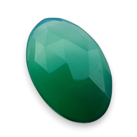 Onyks zielony kaboszon fasetowany 27x17 mm nr 75 Onyks zielony kaboszon fasetowany 27x17 mm nr 75