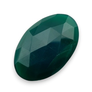 Onyks zielony kaboszon fasetowany 27x18 mm nr 50