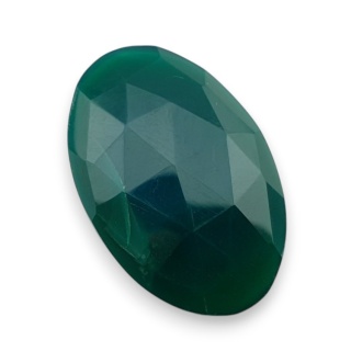 Onyks zielony kaboszon fasetowany 27x18 mm nr 50