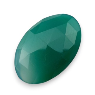 Onyks zielony kaboszon fasetowany 27x18 mm nr 51