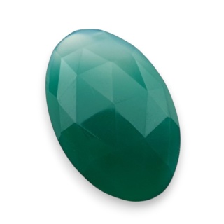 Onyks zielony kaboszon fasetowany 27x18 mm nr 51