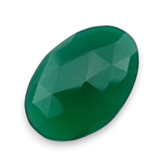 Onyks zielony kaboszon fasetowany 27x18 mm nr 87