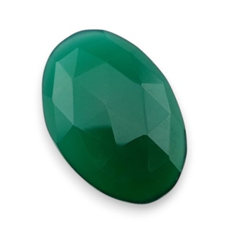 Onyks zielony kaboszon fasetowany 27x18 mm nr 87