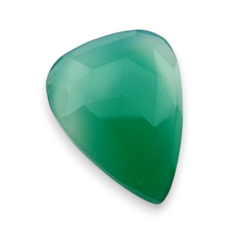 Onyks zielony kaboszon fasetowany 27x20 mm nr 42