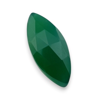 Onyks zielony kaboszon fasetowany 28x12 mm nr 57