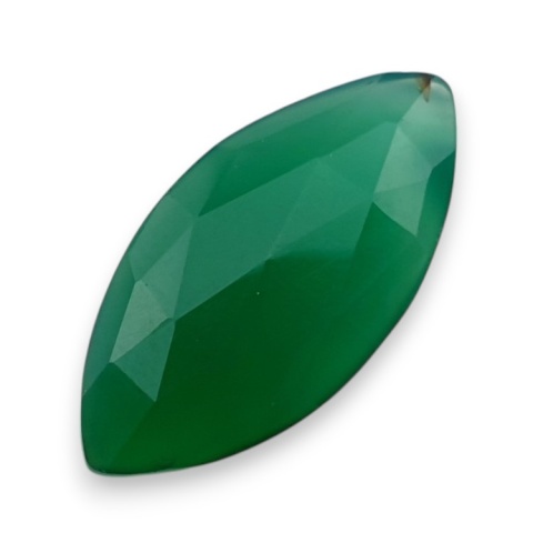 Onyks zielony kaboszon fasetowany 28x14 mm nr 85 Onyks zielony kaboszon fasetowany 28x14 mm nr 85