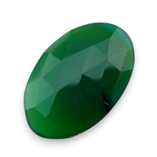 Onyks zielony kaboszon fasetowany 28x18 mm nr 47