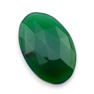 Onyks zielony kaboszon fasetowany 28x18 mm nr 47