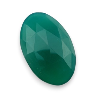 Onyks zielony kaboszon fasetowany 28x18 mm nr 55