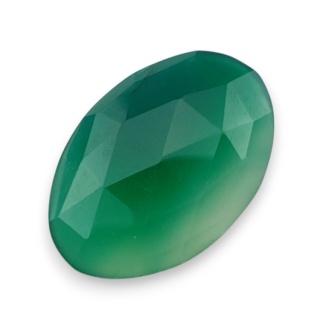 Onyks zielony kaboszon fasetowany 28x19 mm nr 46