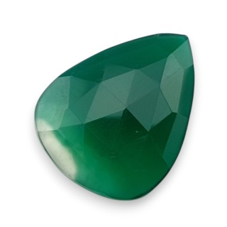 Onyks zielony kaboszon fasetowany 28x22 mm nr 53