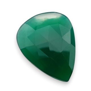 Onyks zielony kaboszon fasetowany 28x22 mm nr 53