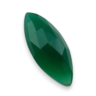 Onyks zielony kaboszon fasetowany 29x12 mm nr 58