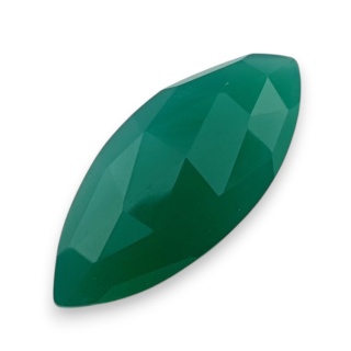 Onyks zielony kaboszon fasetowany 29x13 mm nr 68