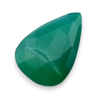 Onyks zielony kaboszon fasetowany 30x20 mm nr 43