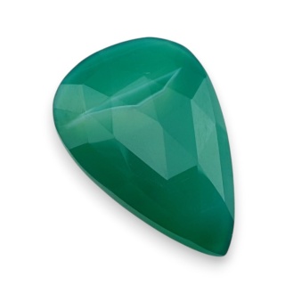 Onyks zielony kaboszon fasetowany 30x20 mm nr 43