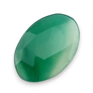 Onyks zielony kaboszon fasetowany 30x21 mm nr 72