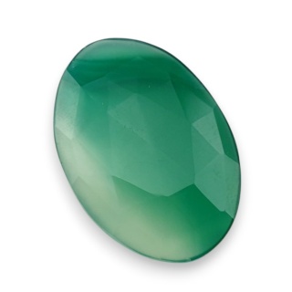 Onyks zielony kaboszon fasetowany 30x21 mm nr 72