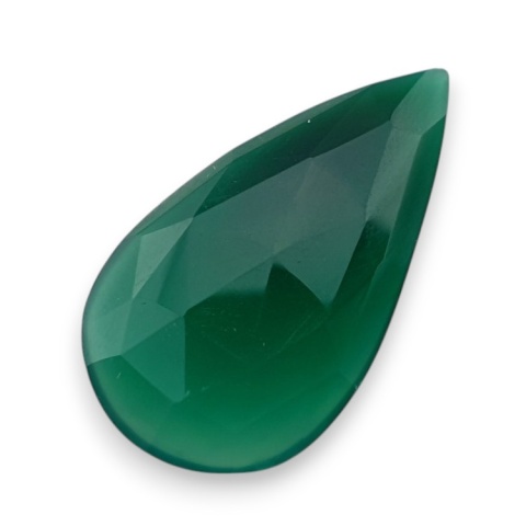 Onyks zielony kaboszon fasetowany 31x17 mm nr 76 Onyks zielony kaboszon fasetowany 31x17 mm nr 76