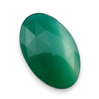 Onyks zielony kaboszon fasetowany 31x20 mm nr 48