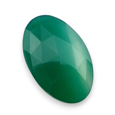 Onyks zielony kaboszon fasetowany 31x20 mm nr 48 Onyks zielony kaboszon fasetowany 31x20 mm nr 48