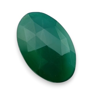 Onyks zielony kaboszon fasetowany 31x20 mm nr 64