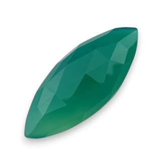 Onyks zielony kaboszon fasetowany 33x13 mm nr 49