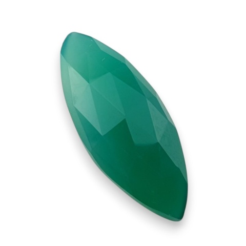 Onyks zielony kaboszon fasetowany 33x13 mm nr 49 Onyks zielony kaboszon fasetowany 33x13 mm nr 49